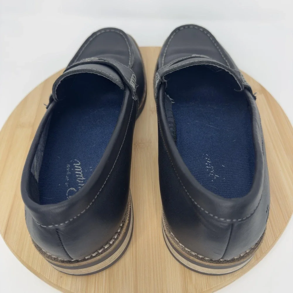 Original‎ Penguin Benson Shoes Mens Size 11 Black Leather Penny Loafers Dress